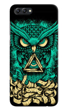 Green Owl Honor View 10 Hard Case Back Cover by Casekaro