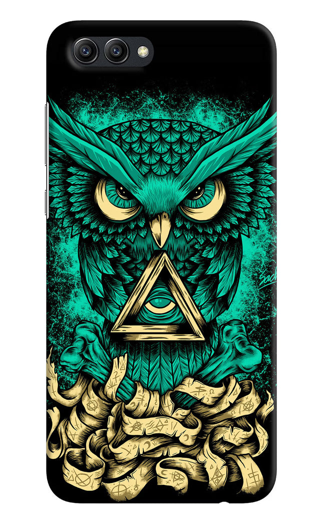 Green Owl Honor View 10 Hard Case Back Cover by Casekaro