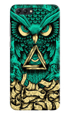 Green Owl Honor View 10 Hard Case Back Cover by Casekaro