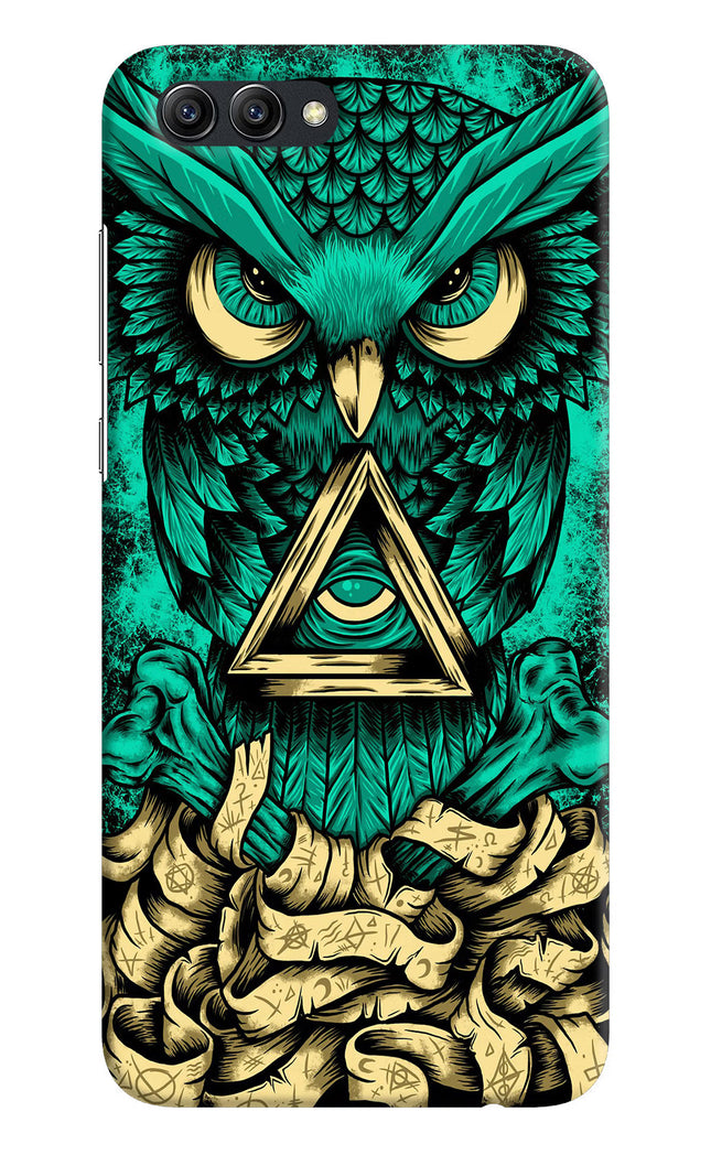 Green Owl Honor View 10 Hard Case Back Cover by Casekaro