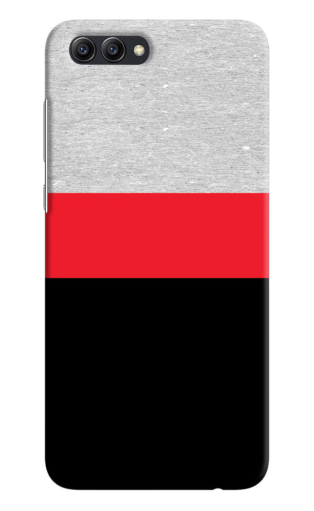 Tri Color Pattern Honor View 10 Hard Case Back Cover by Casekaro