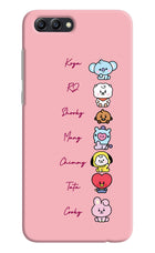 BTS names Honor View 10 Hard Case Back Cover by Casekaro