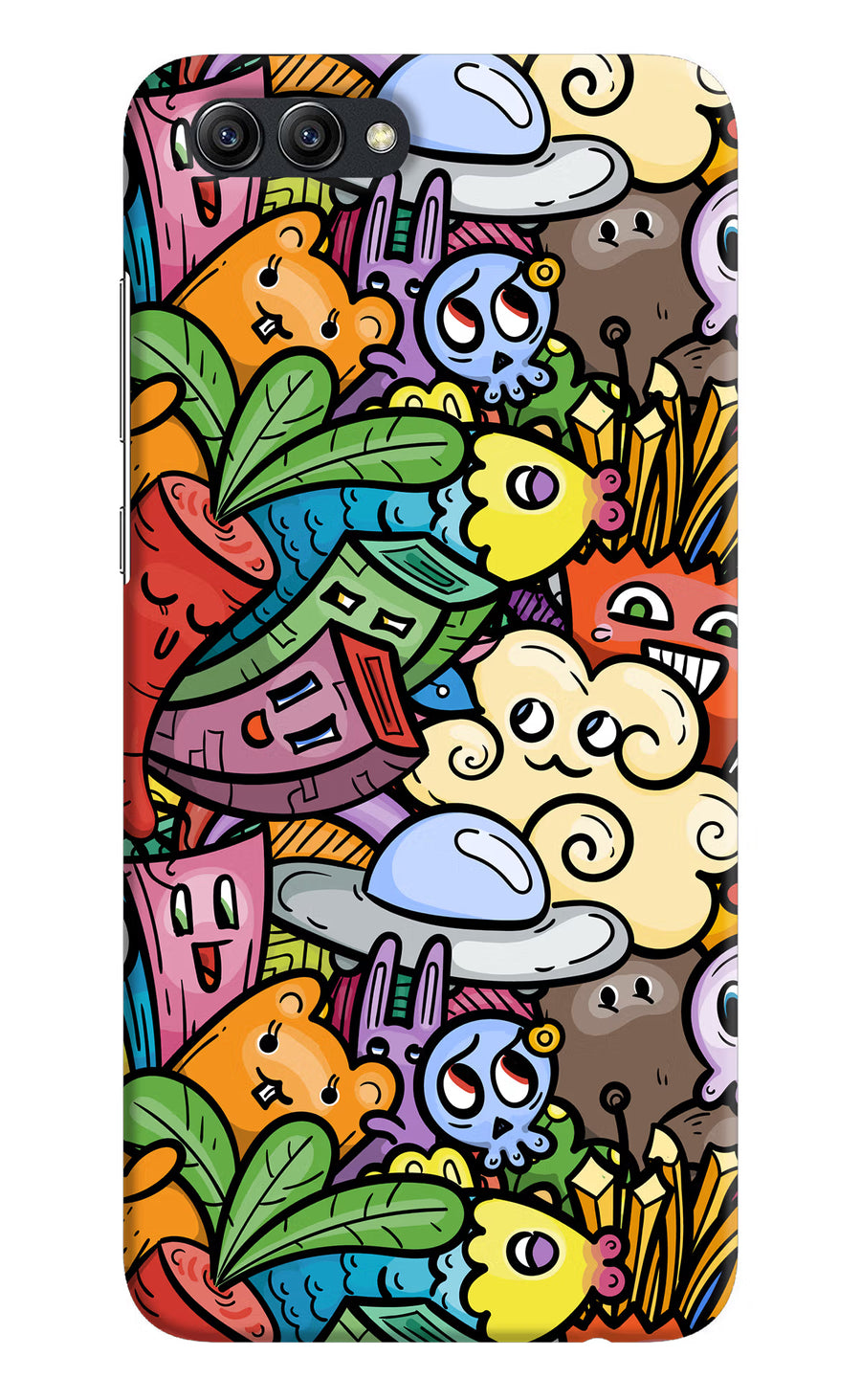 Veggie Doodle Honor View 10 Back Cover, Hard case