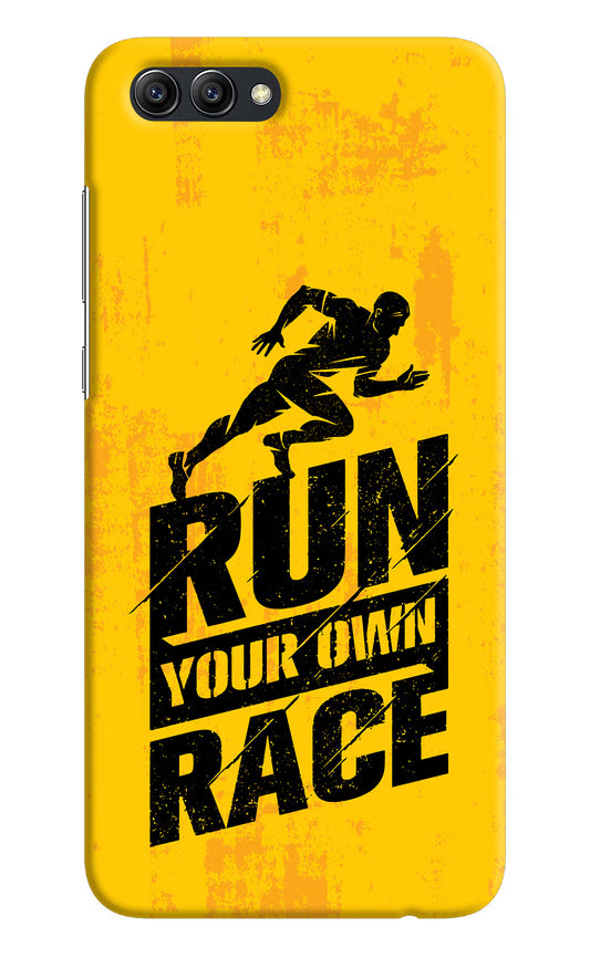 Run Your Own Race Honor View 10 Hard Case Back Cover by Casekaro