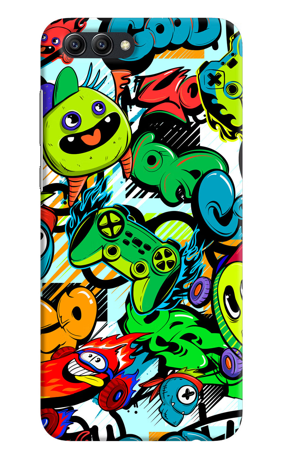 Game Doodle Honor View 10 Back Cover, Hard case