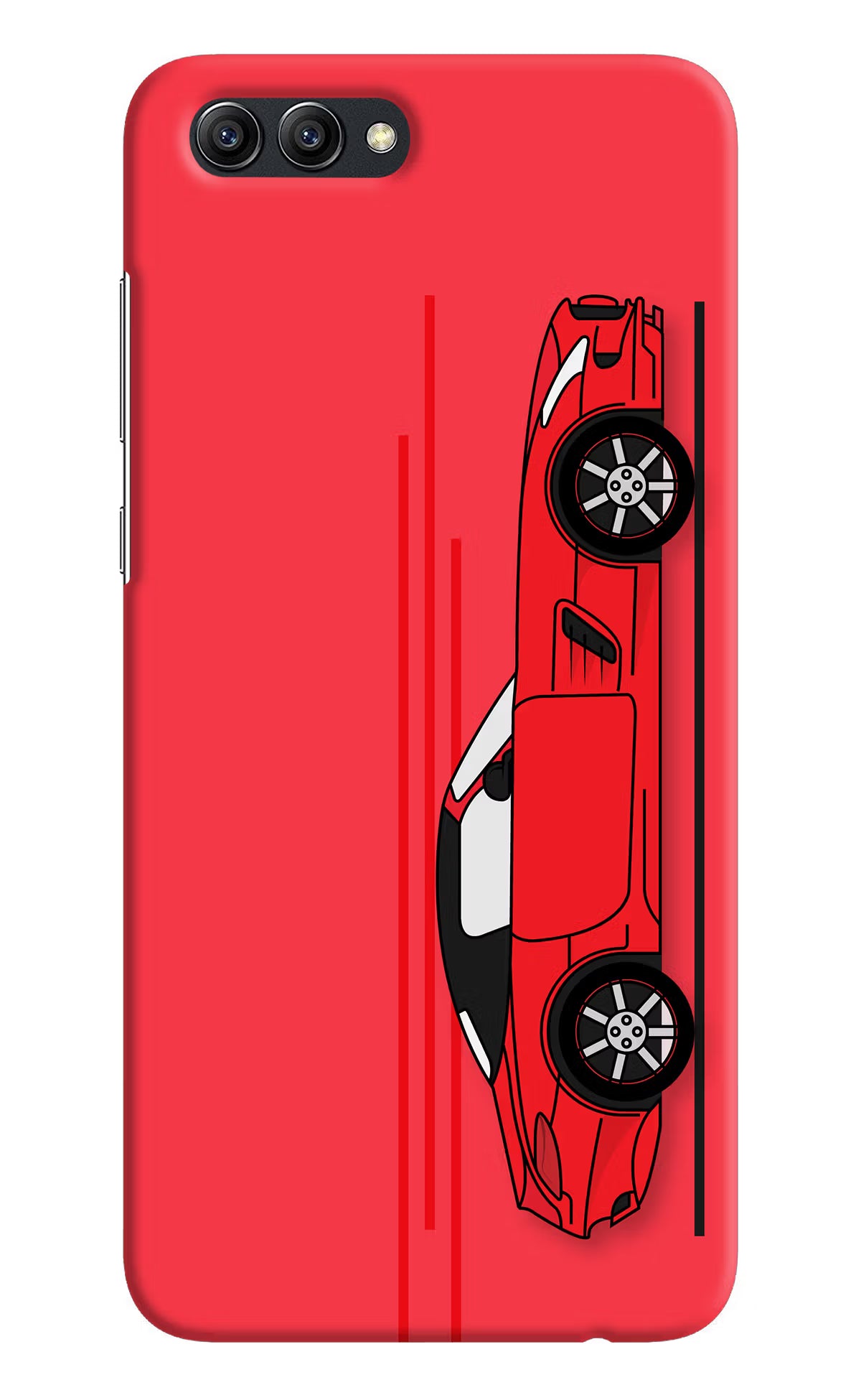 Red Velocity Honor View 10 Hard Case Back Cover by Casekaro