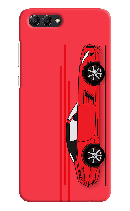 Red Velocity Honor View 10 Hard Case Back Cover by Casekaro