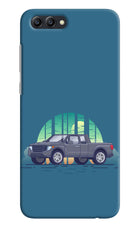 Retro Garage Vibe Honor View 10 Hard Case Back Cover by Casekaro