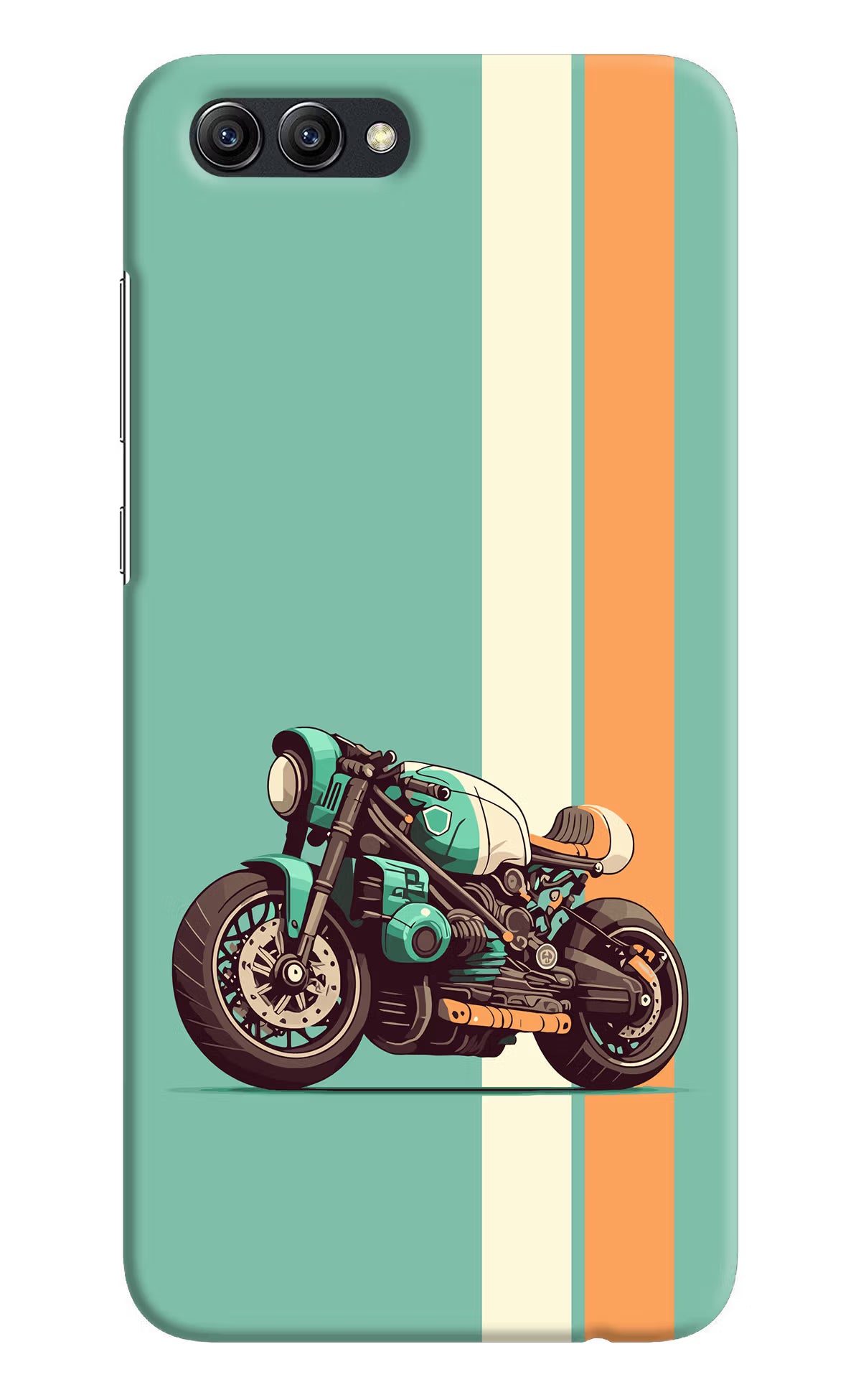 Striped Moto Drift Honor View 10 Hard Case Back Cover by Casekaro