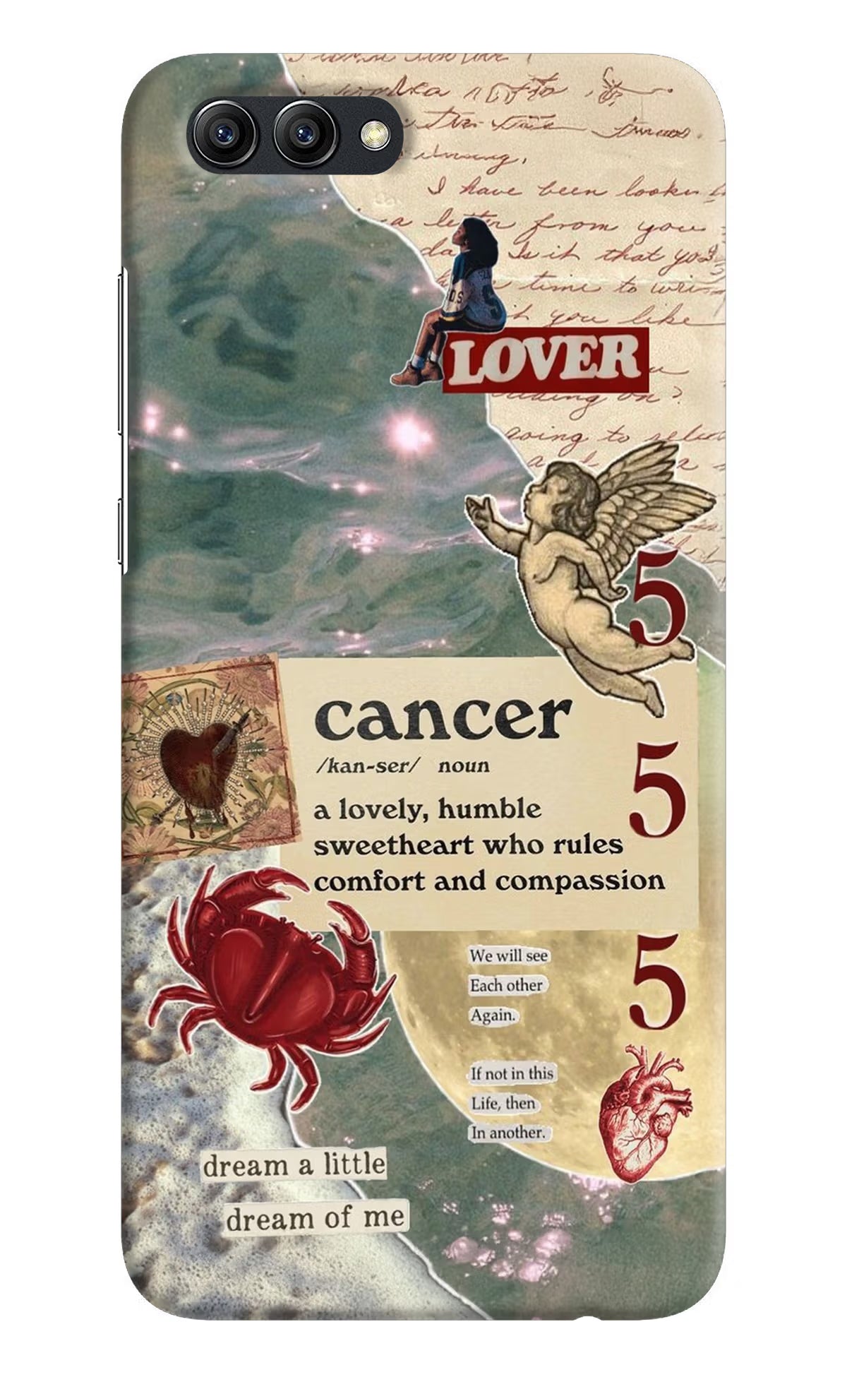 Cancer Zodiac Honor View 10 Hard Case Back Cover by Casekaro