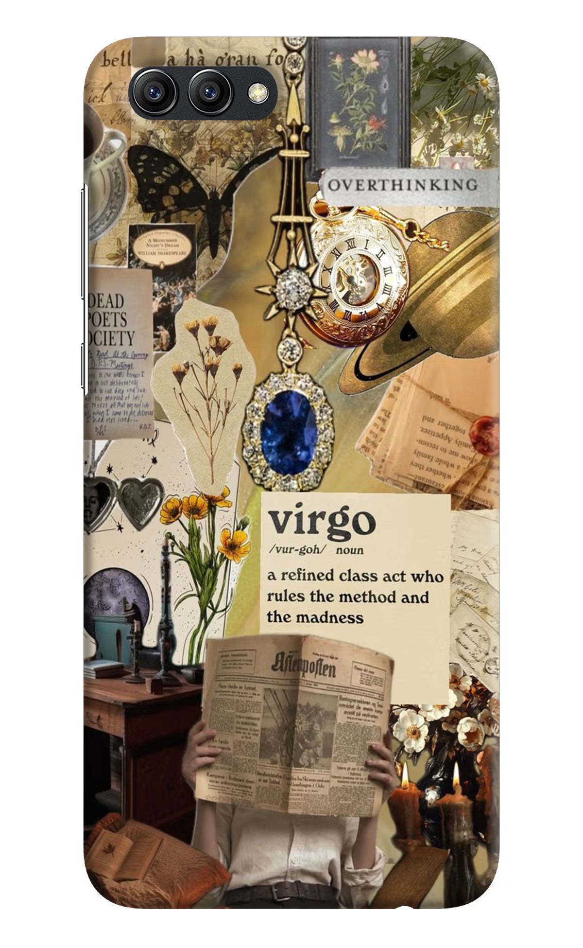 Virgo Zodiac Honor View 10 Hard Case Back Cover by Casekaro