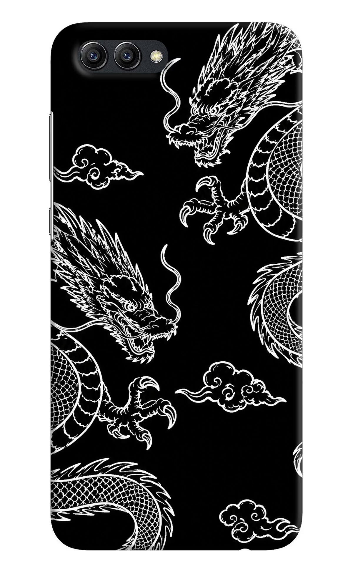 Twin Dragons Honor View 10 Hard Case Back Cover by Casekaro