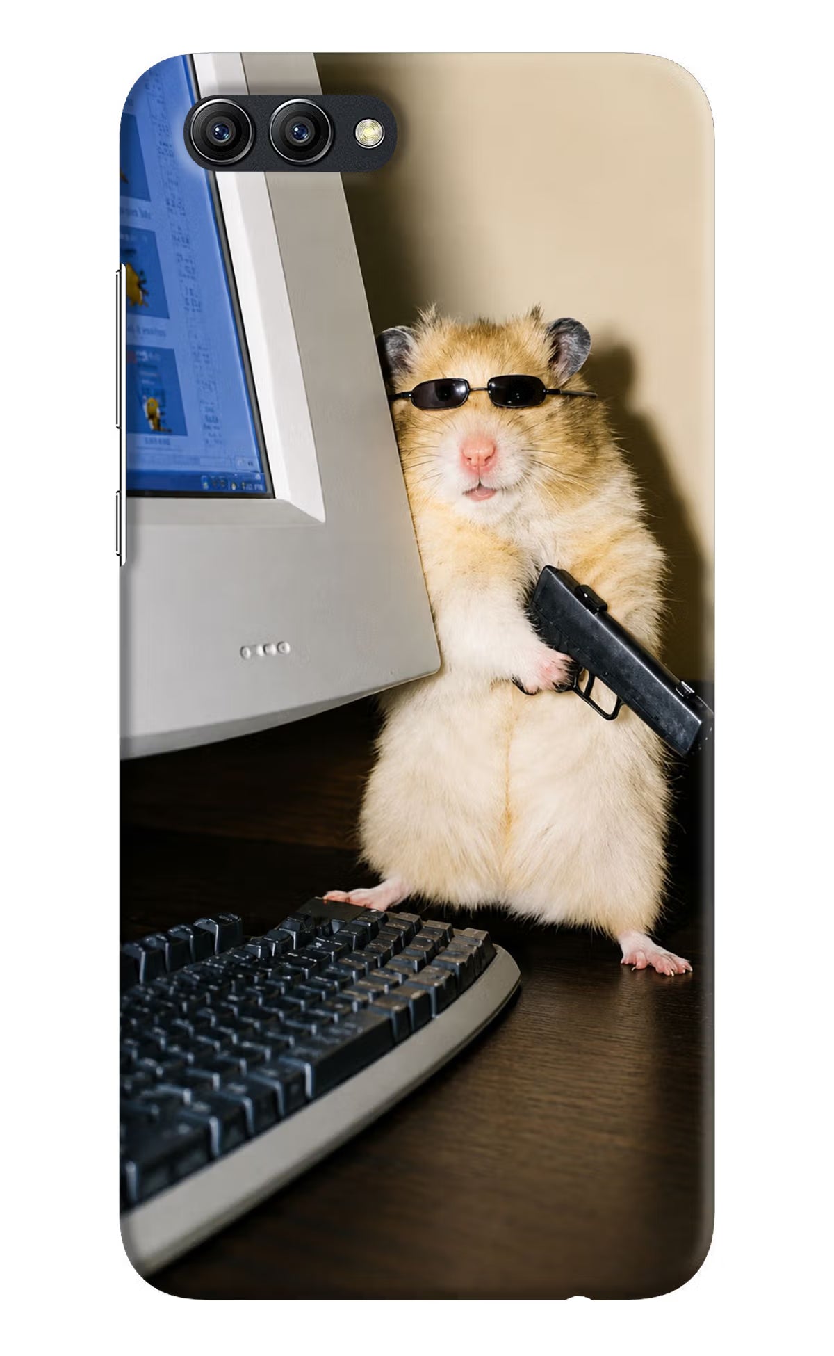 Hacker Hamster Honor View 10 Back Cover
