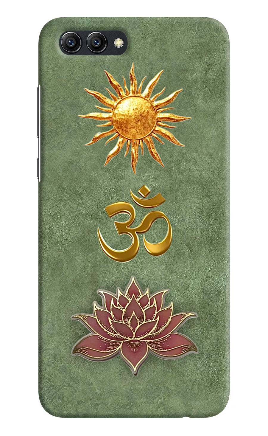 Om & Lotus Honor View 10 Back Cover, Hard case