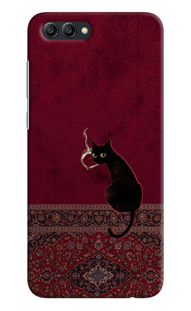Midnight Cat Honor View 10 Hard Case Back Cover by Casekaro