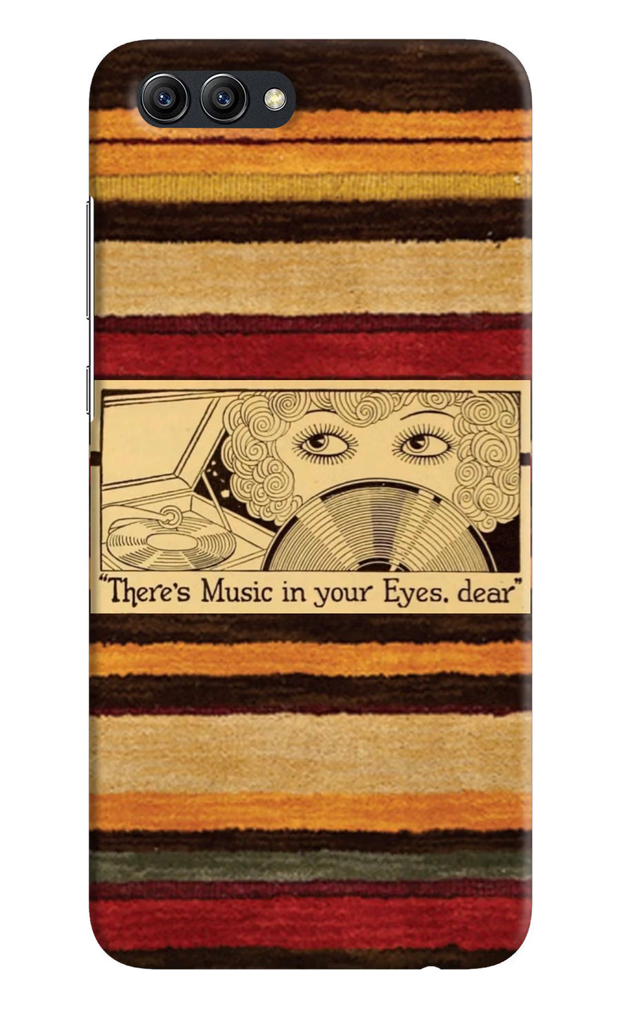Vinyl Stripes Honor View 10 Back Cover, Hard case
