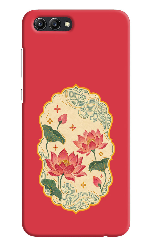Pink Lotus Honor View 10 Hard Case Back Cover by Casekaro