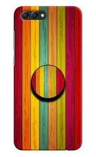 Multicolor Wooden Honor View 10 Pop Case by Casekaro