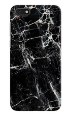 Black Marble Texture Honor 7S Hard Case Back Cover by Casekaro