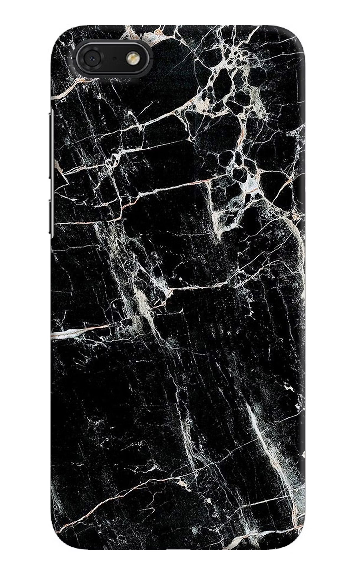 Black Marble Texture Honor 7S Hard Case Back Cover by Casekaro