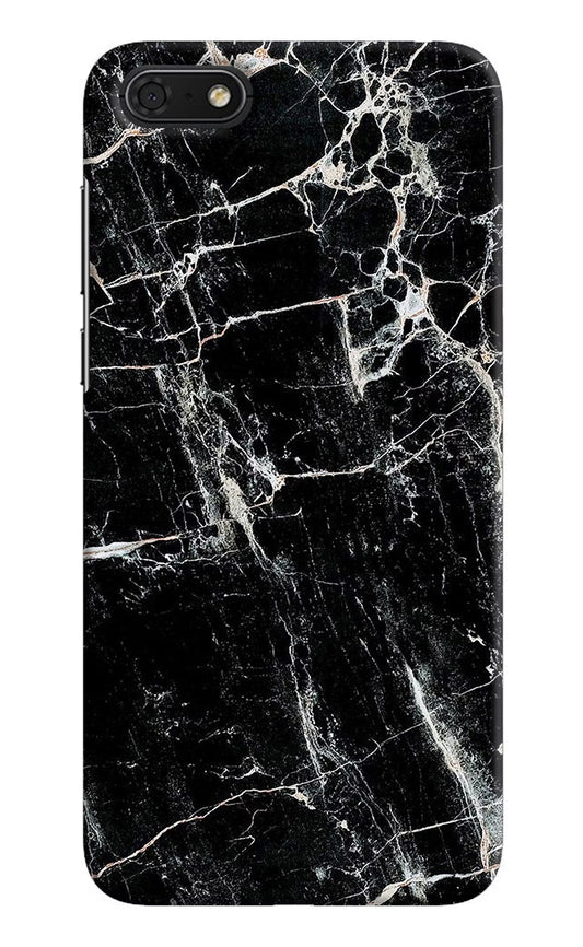 Black Marble Texture Honor 7S Hard Case Back Cover by Casekaro