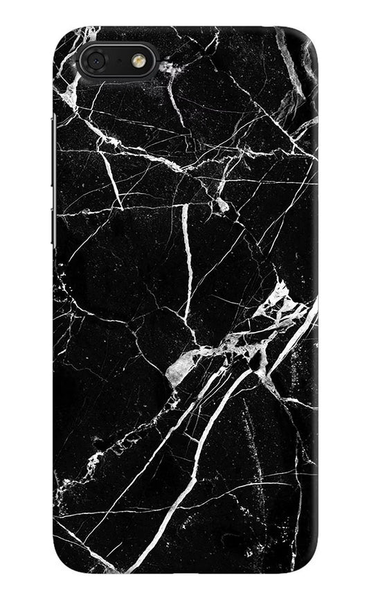 Black Marble Pattern Honor 7S Hard Case Back Cover by Casekaro