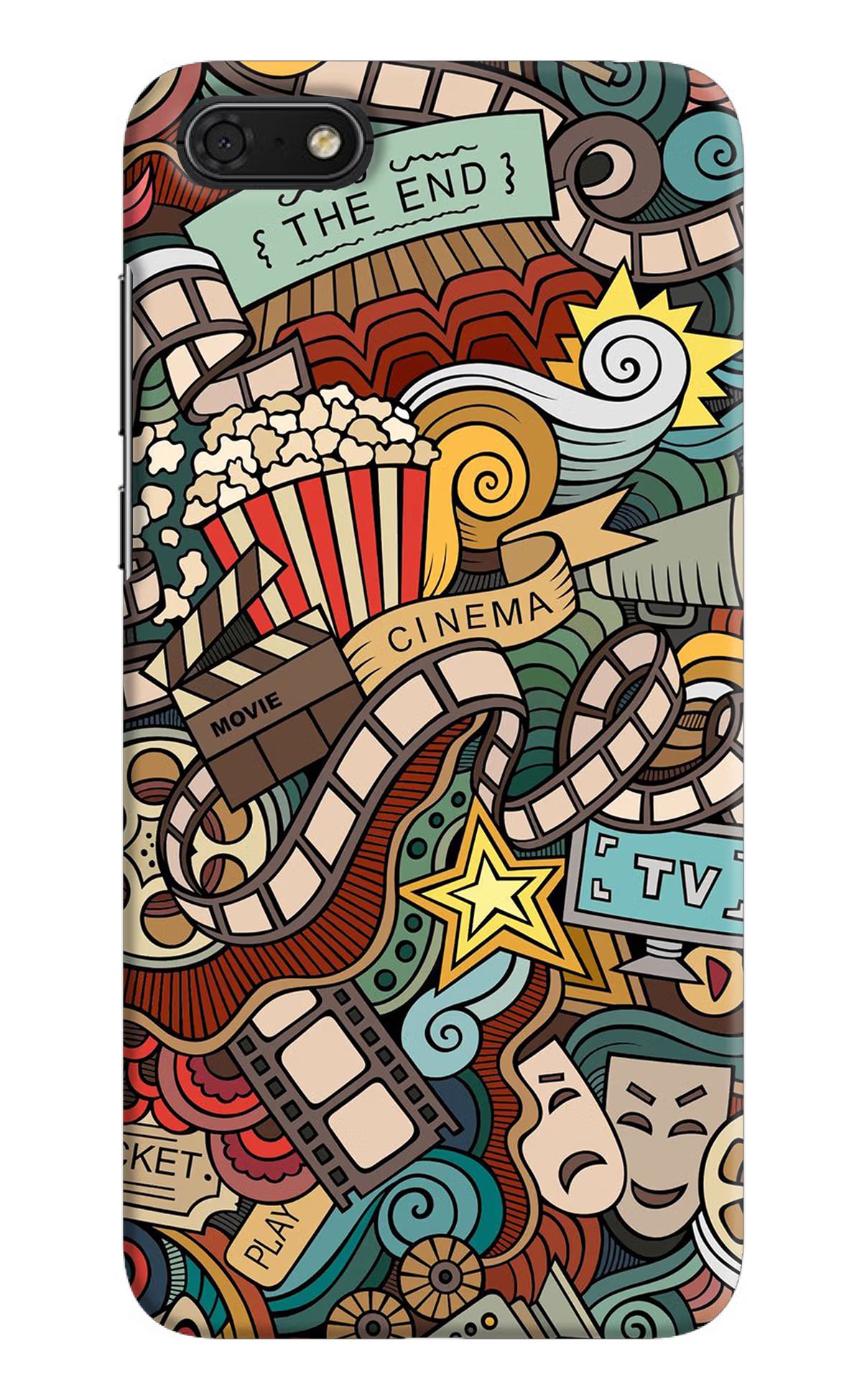 Cinema Abstract Honor 7S Hard Case Back Cover by Casekaro