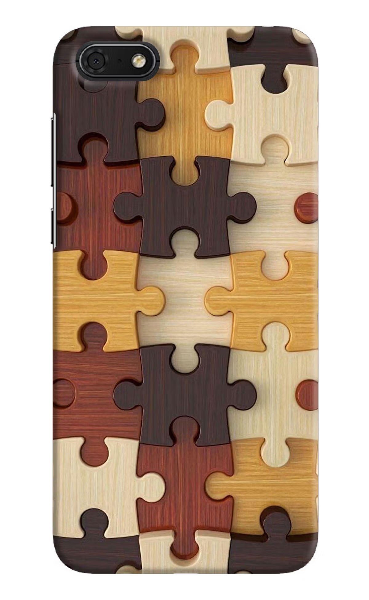 Wooden Puzzle Honor 7S Hard Case Back Cover by Casekaro
