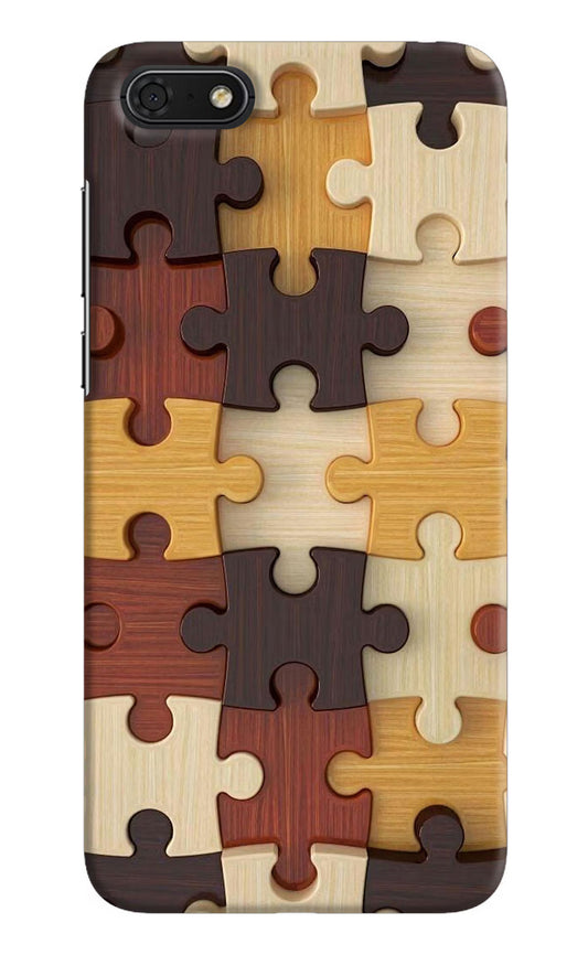 Wooden Puzzle Honor 7S Hard Case Back Cover by Casekaro