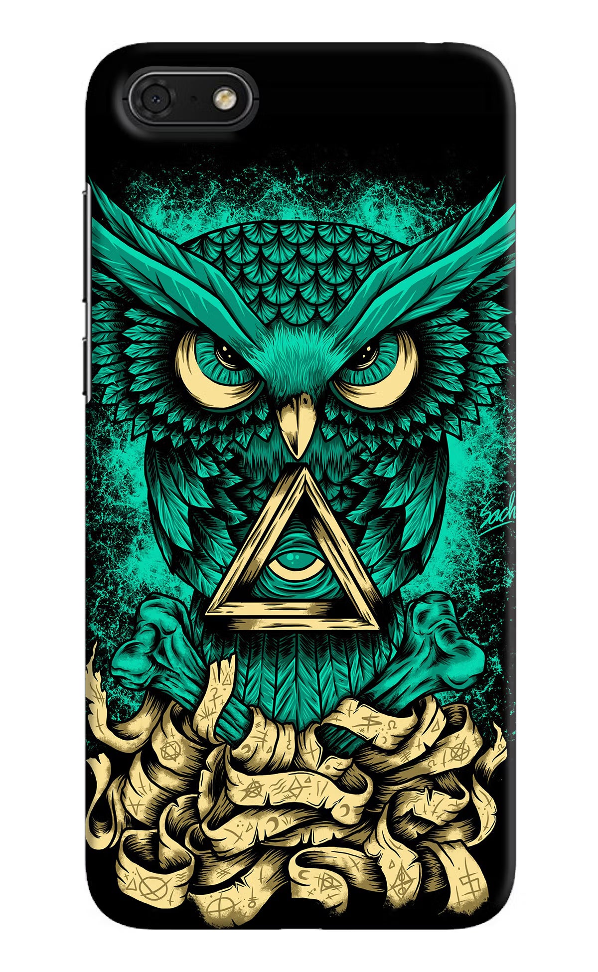 Green Owl Honor 7S Hard Case Back Cover by Casekaro