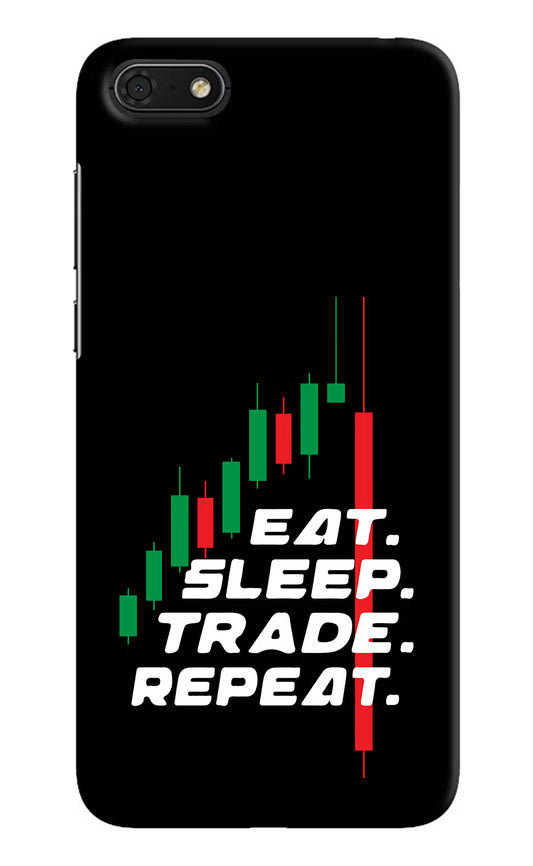 Eat Sleep Trade Repeat Honor 7S Hard Case Back Cover by Casekaro
