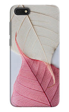 White Pink Leaf Honor 7S Hard Case Back Cover by Casekaro