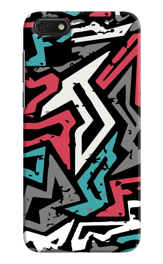 Geometric Graffiti Honor 7S Hard Case Back Cover by Casekaro