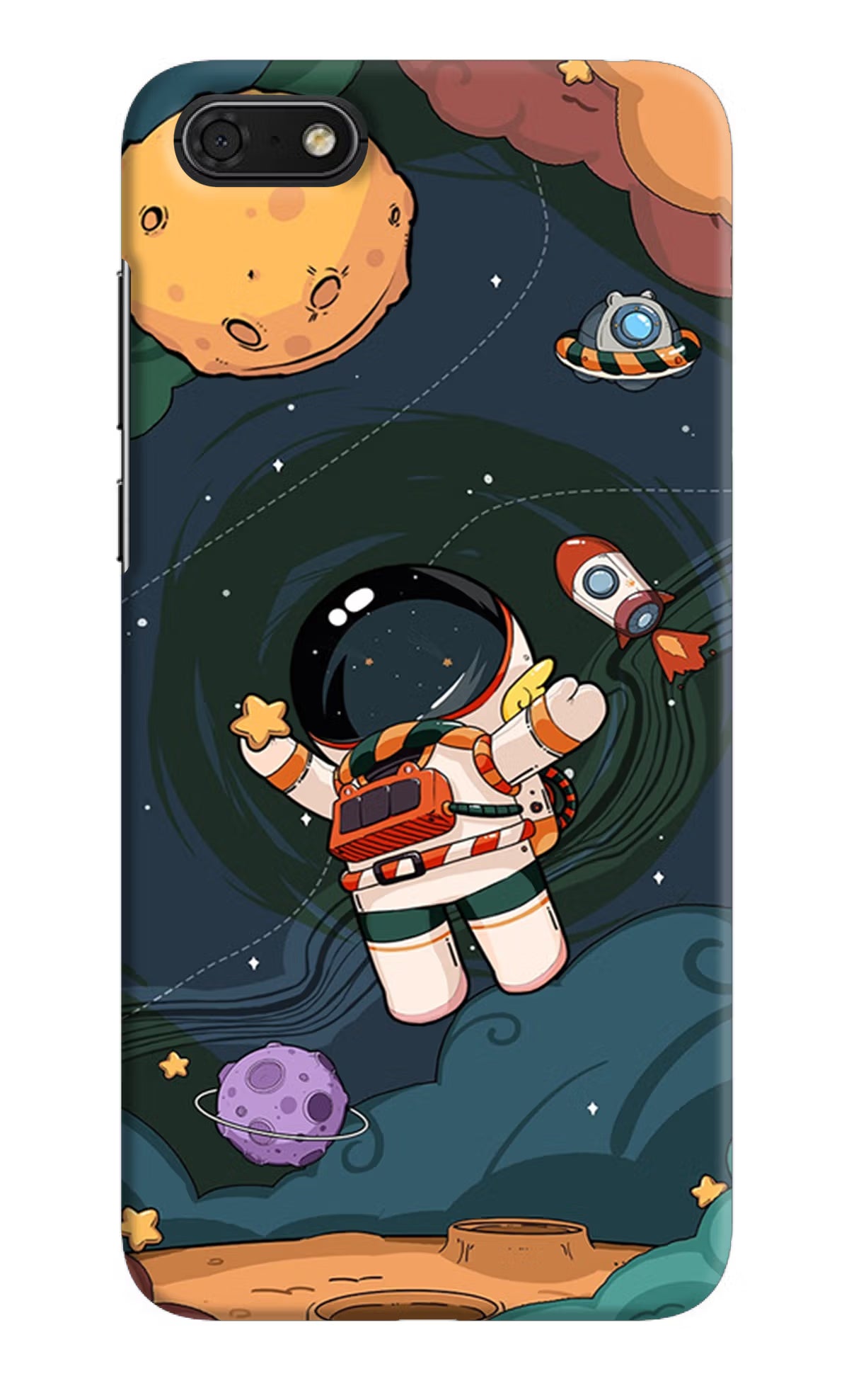 Cartoon Astronaut Honor 7S Hard Case Back Cover by Casekaro