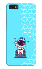 Cute Astronaut Chilling Honor 7S Hard Case Back Cover by Casekaro