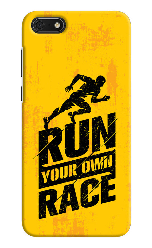 Run Your Own Race Honor 7S Hard Case Back Cover by Casekaro