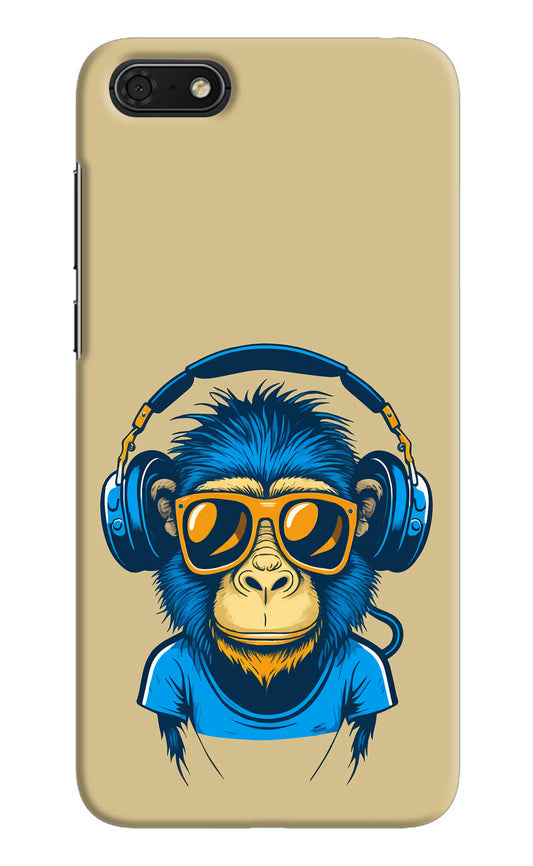 Monkey Headphone Honor 7S Hard Case Back Cover by Casekaro