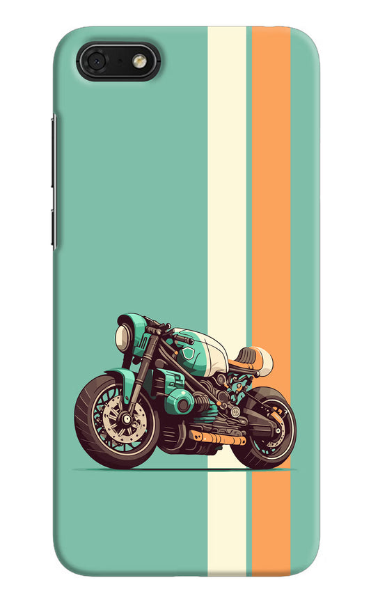Striped Moto Drift Honor 7S Hard Case Back Cover by Casekaro