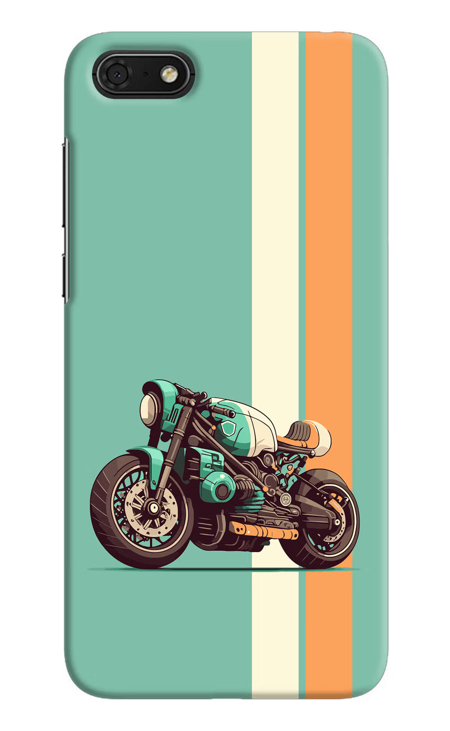 Striped Moto Drift Honor 7S Back Cover, Hard case