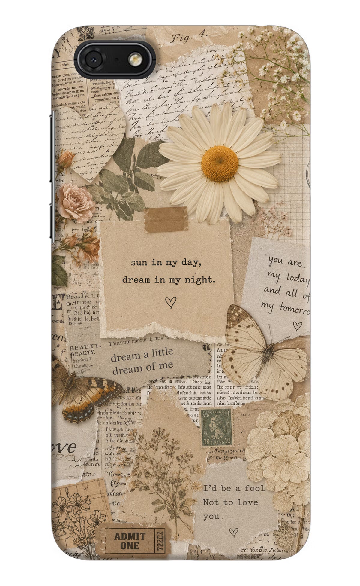 Vintage case Honor 7S Back Cover