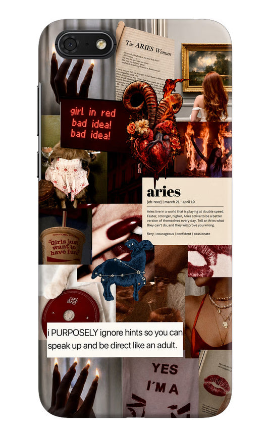 Zodiac Aries Honor 7S Hard Case Back Cover by Casekaro
