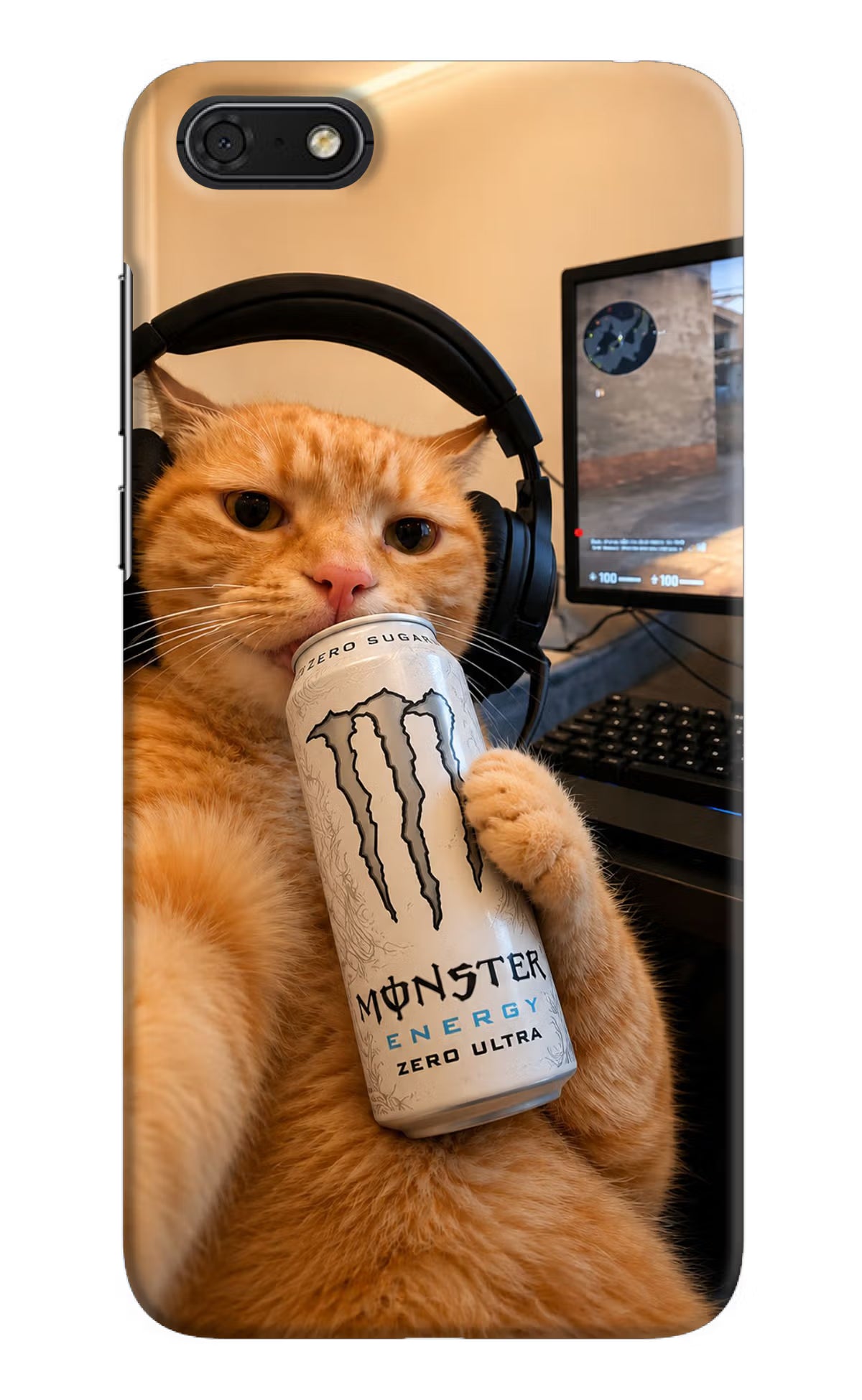 Gamer Cat Energy Honor 7S Back Cover