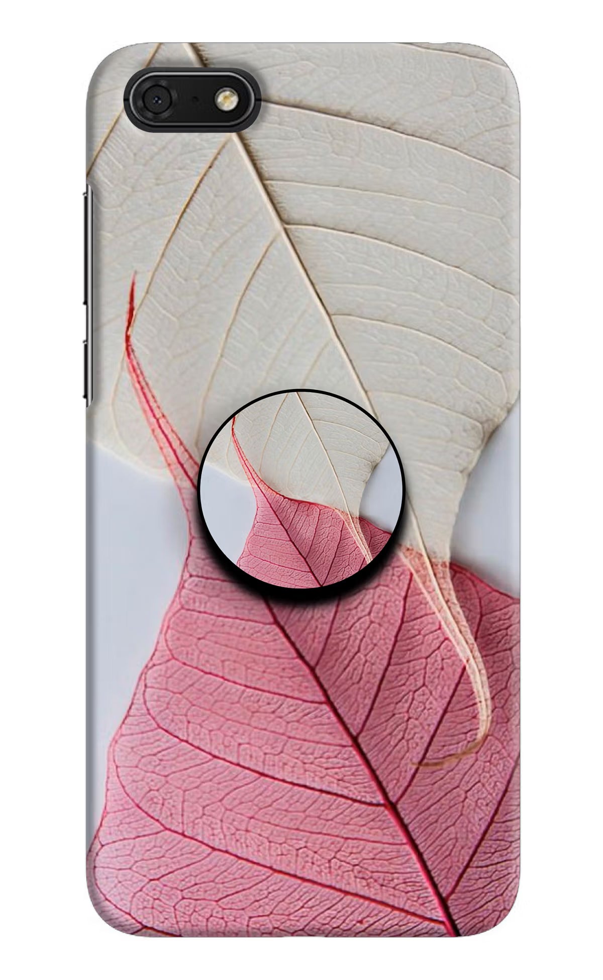 White Pink Leaf Honor 7S Pop Case by Casekaro