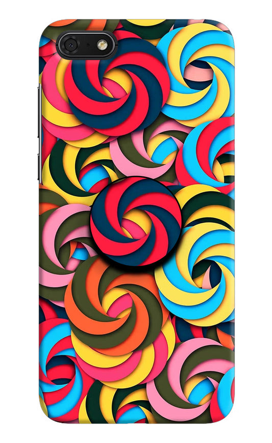Spiral Pattern Honor 7S Pop Case by Casekaro