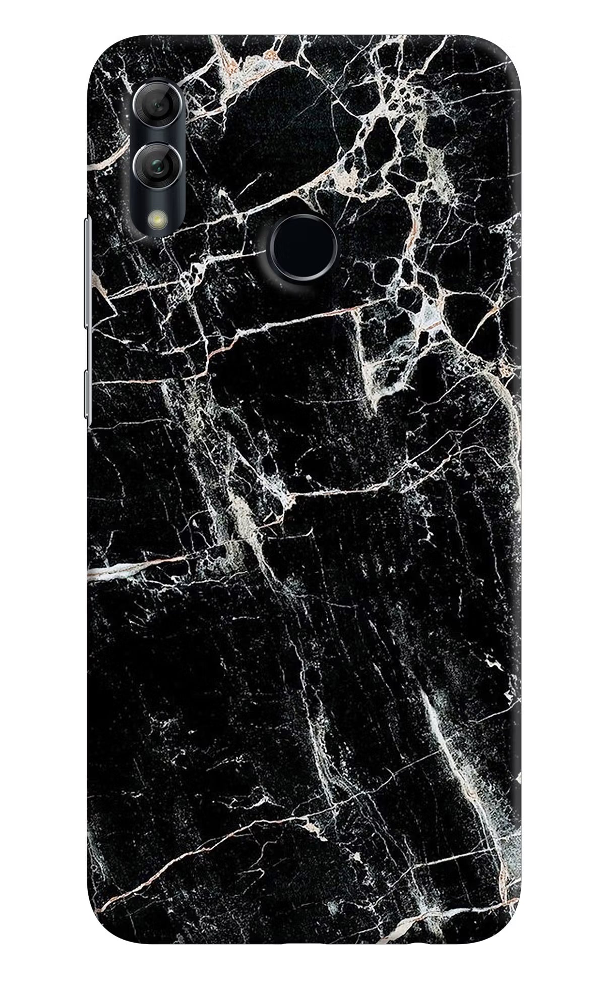 Black Marble Texture Honor 10 Lite Hard Case Back Cover by Casekaro