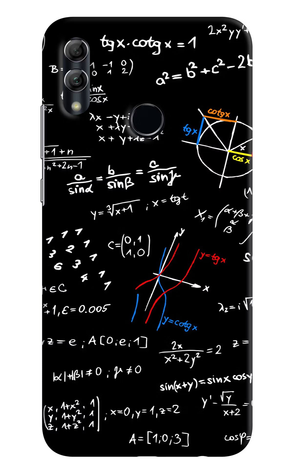 Mathematics Formula Honor 10 Lite Hard Case Back Cover by Casekaro
