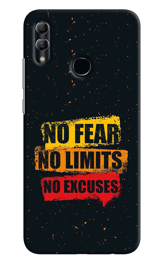 No Fear No Limits No Excuse Honor 10 Lite Hard Case Back Cover by Casekaro
