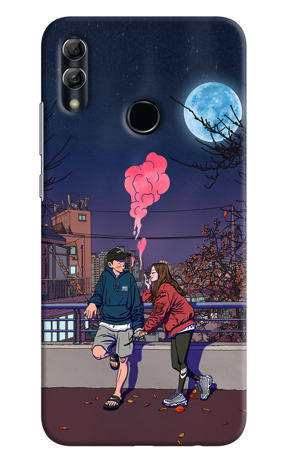 Chilling Couple Honor 10 Lite Hard Case Back Cover by Casekaro