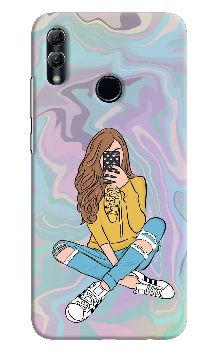 Selfie Girl Honor 10 Lite Back Cover, Hard case