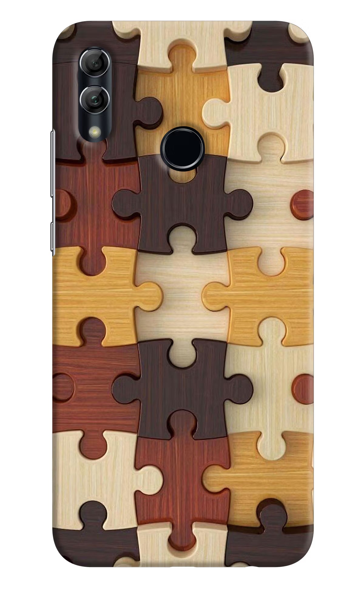Wooden Puzzle Honor 10 Lite Hard Case Back Cover by Casekaro